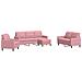 Set di Divani 4 pz con Cuscini rosa in Velluto - Foto miniatura 1