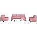 Set di Divani 4 pz con Cuscini rosa in Velluto - Foto miniatura 2