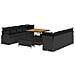 Set Divano Giardino 11 Pezzi con Cuscini Rattan Nero Acacia, Divano Giardino 2 Posti con Ripostiglio e Cuscini Rattan Nero, Set di Mobili da Giardino 3 Pezzi con Cuscini Rattan Nero Acacia - Foto miniatura 1