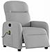 Poltrona Reclinabile Massaggio Elettrica Grigio Nuvola Tessuto - Foto miniatura 3