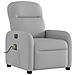 Poltrona Reclinabile Massaggio Elettrica Grigio Nuvola Tessuto - Foto miniatura 4