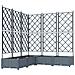 Vaso da Giardino con Trellis 5 pz Grigio Chiaro 120x120x125.5 cm - Foto miniatura 1