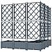 Vaso da Giardino con Trellis 5 pz Grigio Chiaro 120x120x125.5 cm - Foto miniatura 6