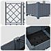 Vaso da Giardino con Trellis 5 pz Grigio Chiaro 120x120x125.5 cm - Foto miniatura 7