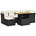 Set Divani da Giardino con Cuscini 7pz Nero Polyrattan Acacia - Foto miniatura 1