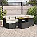 Set Divani da Giardino con Cuscini 7pz Nero Polyrattan Acacia - Foto miniatura 2