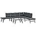 Set Panche Giardino Cuscini 5pz Nere Acciaio Verniciato Polvere - Foto miniatura 1