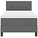 Letto Box Spring con Materasso Grigio Scuro 80x200 cm in Tessuto - Foto miniatura 8