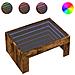 Tavolino da Salotto con LED Infinity Rovere Fumo 70x50x30 cm - Foto miniatura 1