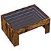 Tavolino da Salotto con LED Infinity Rovere Fumo 70x50x30 cm - Foto miniatura 3