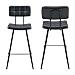 Set Di 2 Sgabelli Da Bar Fernand In Similpelle Nera - Foto miniatura 8