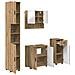 Set di mobili per il bagno con porta 4 pcs rovere artigianale - Foto miniatura 1
