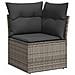 Set Divano da Giardino con cuscino 8 pcs Grigio Poly Rattan - Foto miniatura 8