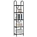 Libreria Rovere nero 40 x 30 x 183 cm Legno multistrato - Foto miniatura 3