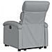Poltrona Alzapersona Reclinabile Grigio Chiaro in Tessuto - Foto miniatura 5