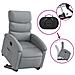 Poltrona Alzapersona Reclinabile Grigio Chiaro in Tessuto - Foto miniatura 6