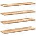 Mensole da Parete 4 pz 100x20x2 cm Legno Acacia Non Trattato - Foto miniatura 1