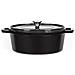 Casseruola Ovale In Ghisa 29cm Nera - Mep129n - Foto miniatura 2