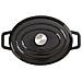 Casseruola Ovale In Ghisa 29cm Nera - Mep129n - Foto miniatura 4