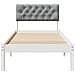 Struttura del Letto Bianco e grigio chiaro 75 x 190 cm - Foto miniatura 5