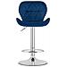 Sgabello in velluto WEST - Blu navy per soggiorno e cucina - Foto miniatura 2