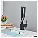 Rubinetto per lavabo da bagno, Blackswan, tipo M296, modello a cascata nero opaco, misura 34 cm - Foto miniatura 2