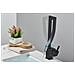 Rubinetto per lavabo da bagno, Blackswan, tipo M296, modello a cascata nero opaco, misura 34 cm - Foto miniatura 3