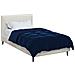 Duvet Invernale Trapuntato Blu Scuro 140 x 200 cm Microfibra - Foto miniatura 3
