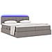 Letto con luci a strisce a LED Talpa 200 x 200 cm Tessuto - Foto miniatura 3