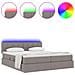 Letto con luci a strisce a LED Talpa 200 x 200 cm Tessuto - Foto miniatura 4