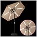 Parasol da Giardino con Luci LED 230 x 230 cm Poliestere - Foto miniatura 3