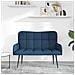 Sofa a Due Posti Blu 115 x 61 x 87 cm Tessuto - Foto miniatura 3
