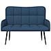 Sofa a Due Posti Blu 115 x 61 x 87 cm Tessuto - Foto miniatura 4