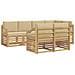 Set di divani da esterno 7 pcs Bianco e Beige - Foto miniatura 1