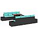 Set Divano da Giardino 9 pz Nero Poly Rattan - Foto miniatura 1
