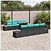 Set Divano da Giardino 9 pz Nero Poly Rattan - Foto miniatura 10