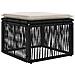 Set Divano da Giardino 9 pz Nero e Bianco Crema polyrattan - Foto miniatura 2