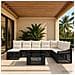 Set Divano da Giardino 9 pz Nero e Bianco Crema polyrattan - Foto miniatura 9