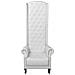 Sedia Con Schienale Alto Bianca 77x65x181 Cm - Foto miniatura 3