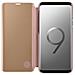 Flip Cover Custodia Clear View Standing per Galaxy S9+ colore Oro - Foto miniatura 2