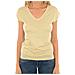 T-shirts Silvery S / s V Neck Lurex Top Jrs Donna, Giallo, L - Foto miniatura 1