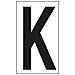 Adesivo Lettera K Abitazioni Uffici Luoghi Pubblici 10cmx5,6cm - Foto miniatura 1