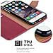 Custodia Compatibile Con Apple Iphone 6 / Iphone 6s In Rosso Vinaccia - Coperchio Protettiva Con Chiusura Magnetica, Funzione Stand E Tasca Per Le Carte - Foto miniatura 3