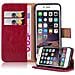Custodia Compatibile Con Apple Iphone 6 / Iphone 6s In Rosso Vinaccia - Coperchio Protettiva Con Chiusura Magnetica, Funzione Stand E Tasca Per Le Carte - Foto miniatura 1