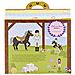 Bambola Set Con Il Cavallo - Doll Pony - Biondi Capelli E Occhi Azzurri E Pony Con Criniera Nera - Foto miniatura 3