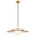Pendente A Sospensione Moderno Dorato 1 Luce Con Oro, Paralume Bianco, Attacco E27 - Foto miniatura 2