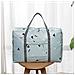 2 Pezzi Pieghevole Borsa Da Viaggio Duffel Con Fisso Sul Carrello Caso Leggero A Mano Bagaglio A Mano Sport Sized Avanti Sacchetto Fine Settimana Per Le Vacanze Sport Shopping (grigio Verde)  - Foto miniatura 2