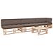 Set Divani su Pallet 4 pz e Cuscini in Legno di Pino Impregnato - Foto miniatura 1