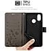 Custodia Compatibile Con Xiaomi 8 In Grigio Fiore - Coperchio Protettivo In Design Floreale Con Chiusura Magnetica, Funzione Stand E Slot Per Carte - Foto miniatura 6