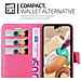 Custodia Compatibile Con Lg K41s In Rosa Vivo - Coperchio Protettiva Con Chiusura Magnetica, Funzione Stand E Tasca Per Le Carte - Foto miniatura 3